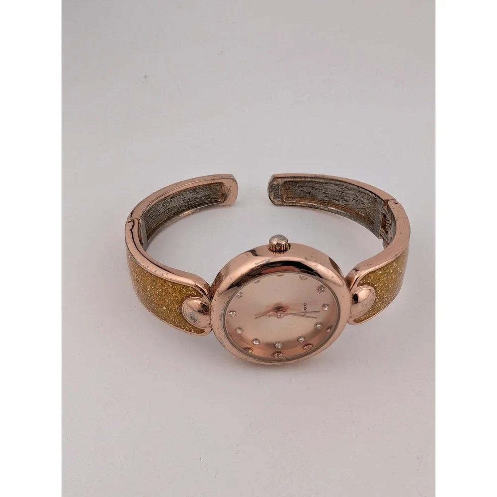 Avon Pretty As A Diamond Rose Gold Bangle Watch 27mm‎ Case- New Battery